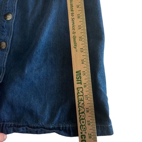 VINTAGE Orvis Denim Skirt size 10 made in USA 100% cotton - Picture 7 of 15